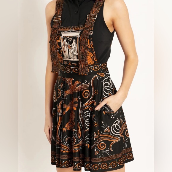 Blackmilk “GREEK ORNAMENT APRON DRESS” Size Medium M NWT Dress or Skirt - Picture 1 of 16